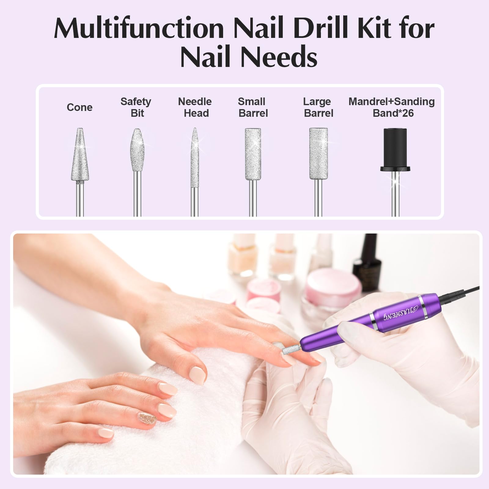 Amazon.com: JIASHENG USB Electric Nail Drill – Portable Nail File